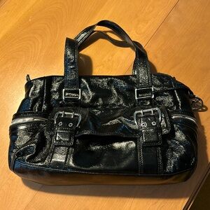 Michael Kors Hobo/Satchel Bag. Black Patent. Nice Hardware. Used.
